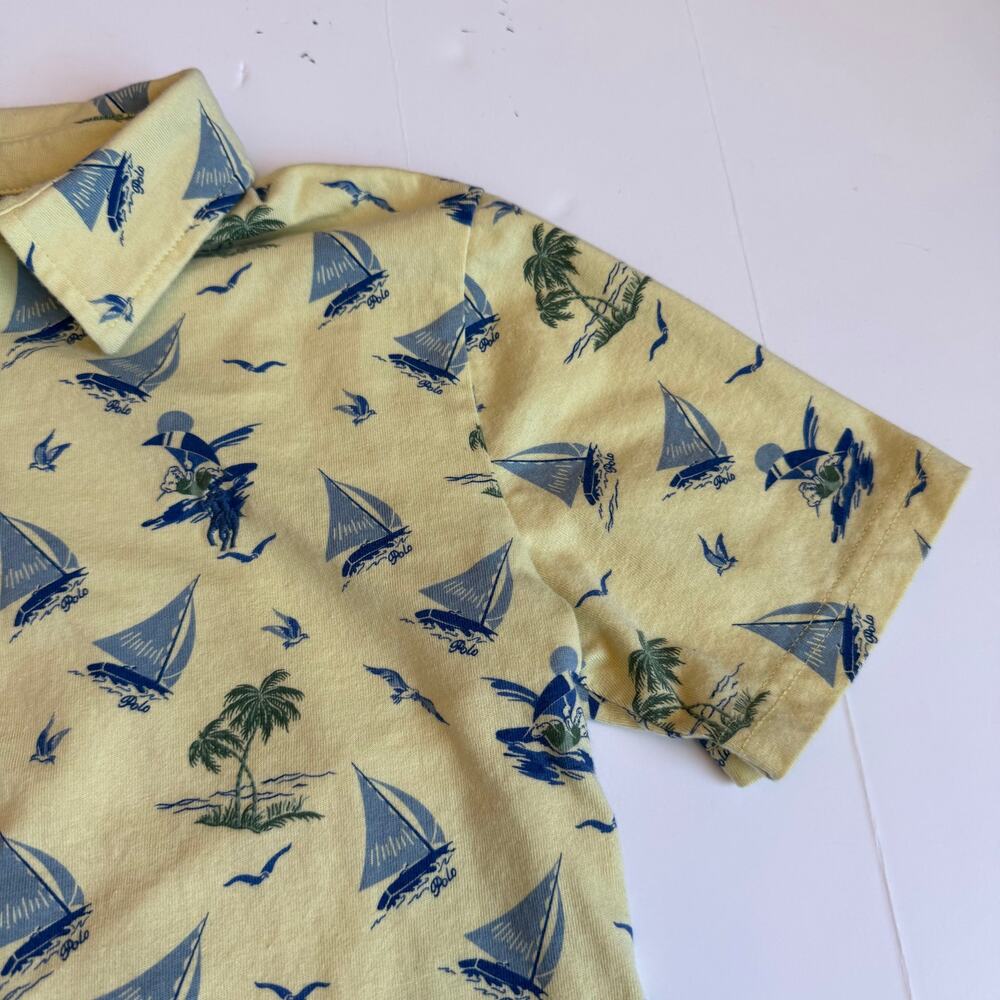 Polo Ralph Lauren Windsurfing Polo Bear Cotton Shirt Youth Medium 10-12 - Picture 5 of 8
